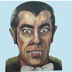 Vintage Dracula Vampire Die Cut Halloween Decoration 17" MCM Beistle Style
